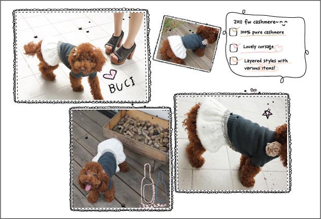 Louisdog Cashmere Corsage Sweater