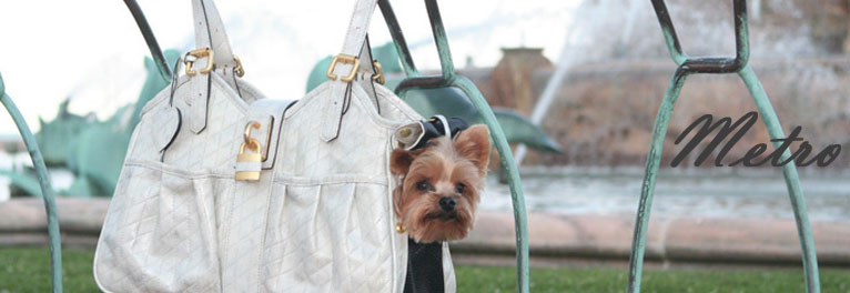 Petote Marlee Bag, Designer Dog Carrier, Quilted Dog Bag, Airline Approved  Petote - Tails in the City